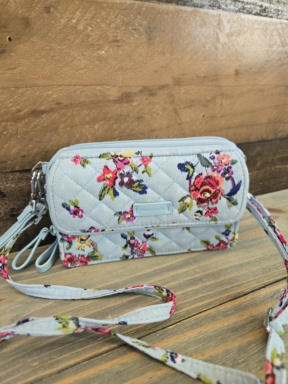 Vera Bradley Iconic RFID All Together Crossbody -WATER BOUQUET-